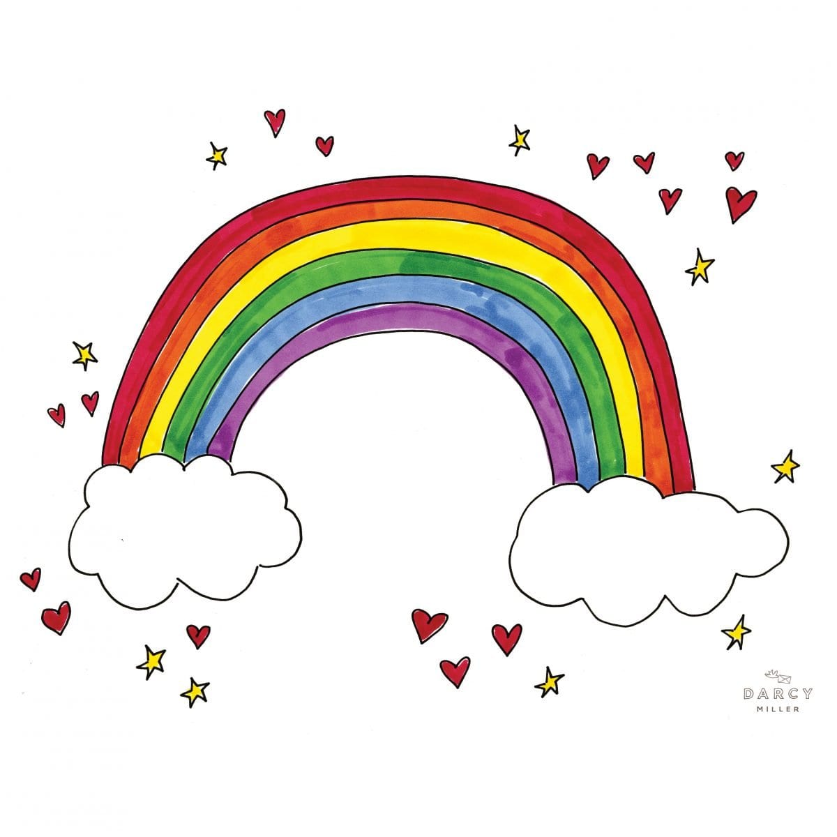 Rainbow Coloring Page | Darcy Miller Designs