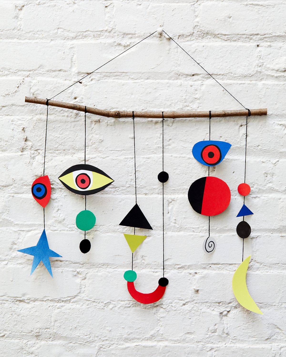 DIY Red Polygon Modern Hanging Mobile Art Craft Kit